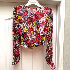 BODEN Silk Organza Crop Top. Sz 2